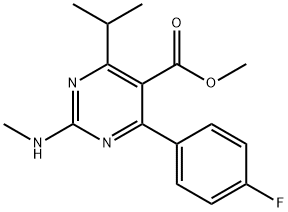 Methyl 4-(4-Fluorophenyl)-6-isopropyl-2-(methylamino)pyrimidine-5-carboxylate Struktur