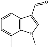 1,7-dimethyl-1H-indole-3-carbaldehyde Struktur