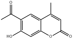 6-acetyl-7-hydroxy-4-methyl-2H-chromen-2-one Struktur