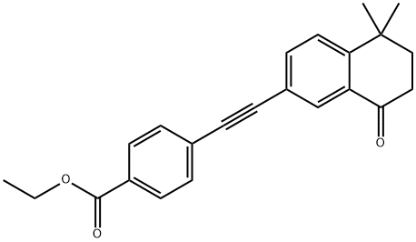 4-[2-(5,6,7,8-Tetrahydro-5,5-dimethyl-8-oxo-2-naphthalenyl)ethynyl]benzoic Acid Ethyl Ester Struktur