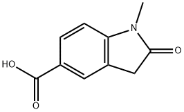 1-methyl-2-oxoindoline-5-carboxylic acid Struktur