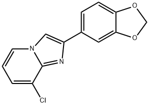 2-(1,3-Benzodioxol-5-yl)-8-chloro-imidazo[1,2-a]pyridine Struktur