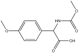 2-(methoxycarbonylamino)-2-(4-methoxyphenyl)acetic acid Struktur