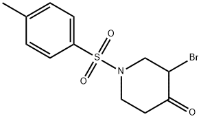 1-tosyl-3-bromo-piperidin-4-one Struktur