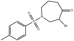 1-tosyl-3-bromo-azepan-4-one Struktur