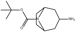 tert-butyl 3-amino-8-azabicyclo[3.2.1]octane-8-carboxylate Struktur