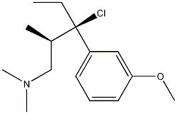 [R-(R*,R*)]-gamma-Chloro-gamma-ethyl-3-methoxy-N,N,beta-trimethylbenzenepropanamine Struktur