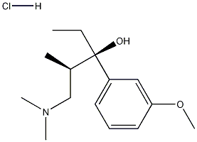 (2R,3R)-1-(Dimethylamino)-3-(3-methoxyphenyl)-2-methylpentan-3-ol hydrochloride Struktur