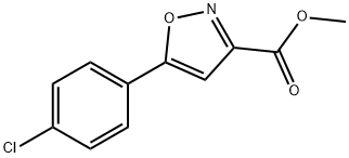 Methyl5-(4-chlorophenyl)isoxzole-3-carboxylate Struktur