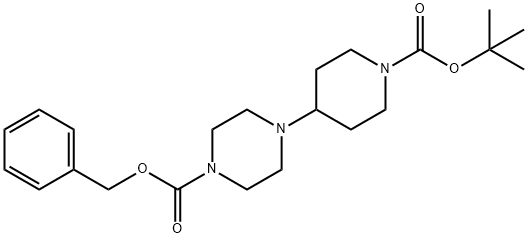 benzyl 4-(1-(tert-butoxycarbonyl)piperidin-4-yl)piperazine-1-carboxylate Struktur