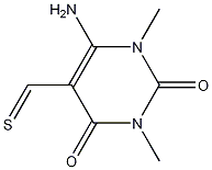 6-Amino-1,2,3,4-tetrahydro-1,3-dimethyl-2,4-dioxo-5-pyrimidinecarbothioaldehyde Struktur