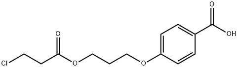 4-[3-(3-Chloro-1-oxopropoxy)propoxy]benzoic acid Struktur