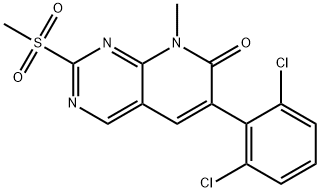 6-(2,6-Dichlorophenyl)-8-methyl-2-methylsulfonyl-8H-pyrido[2,3-d]pyrimidin-7-one Struktur