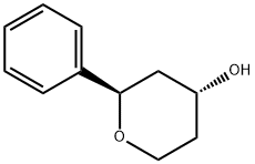 (2R,4R)-2-Phenyl-tetrahydro-2H-pyran-4-ol Struktur