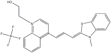 Quinolinium, 1-(2-hydroxyethyl)-4-[3-(3-methyl-2(3H)-benzothiazolylidene)-1-propen-1-yl]-, tetrafluoroborate(1-) Struktur