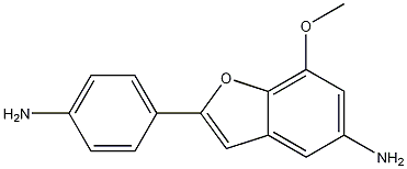 2-(4-aminophenyl)-7-methoxybenzofuran-5-amine Struktur