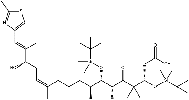 (3S,6R,7S,12Z,15S,16E)-3,7-Bis-{[tert-butyl(dimethyl)silyl]oxy}-15-hydroxy-4,4,6,8,12,16-hexamethyl-17-(2-methyl-1,3-thiazol-4-yl)-5-oxoheptadeca-12,16-dienoic Acid