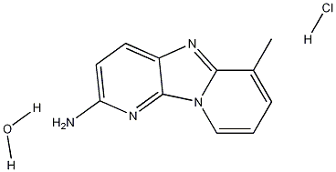 2-Amino-6-methyldipyrido[1,2-a:3',2'-d]imidazole Hydrochloride Hydrate Struktur