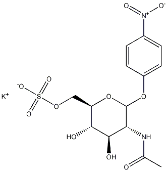 p-Nitrophenyl 6-Sulfo-2-acetamido-2-deoxy--D-glucopyranoside, Potassium Salt Struktur