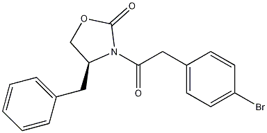 3-[2-(4-BROMOPHENYL)ACETYL]-(4S)-(PHENYLMETHYL)-2-OXAZOLIDINONE Struktur