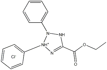 5-Carboxy-2,3-diphenyl-2H-tetrazolium chloride ethyl ester Struktur