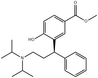 3-[(1R)-3-[Bis(1-methylethyl)amino]-1-phenylpropyl]-4-hydroxybenzoic acid methyl ester Struktur