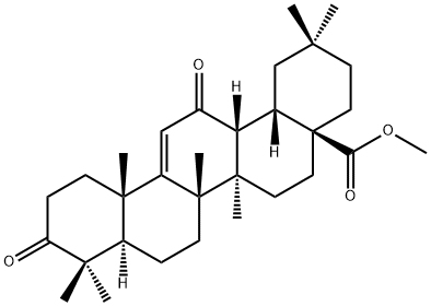 Olean-9(11)-en-28-oic acid, 3,12-dioxo-, methyl ester (9CI) Struktur