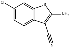 2-AMINO-6-CHLOROBENZO[B]THIOPHENE-3-CARBONITRILE Struktur