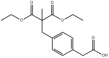 4-(2,2-Dicarboethoxy-propyl)phenylacetic Acid Struktur