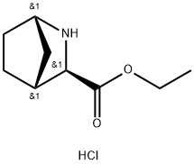 (1S,3S,4S)-ethyl 2-azabicyclo[2.2.1]heptane-3-carboxylate hydrochloride Struktur