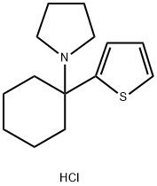 1-[1-(2-Thienyl)cyclohexyl]pyrrolidine Hydrochloride Struktur