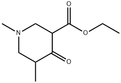 1,5-Dimethyl-4-oxo-piperidine-3-carboxylic acid ethyl ester Struktur