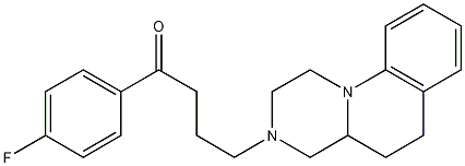 4-[[2,3,4,4a,5,6-Hexahydro-1H-pyrazino[1,2-a]quinolin]-3-yl]-1-(4-fluorophenyl)-1-butanone Struktur