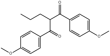 1,3-Bis(4-methoxyphenyl)-2-propyl-1,3-propanedione Struktur