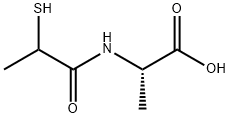 N-(2-Mercapto-1-oxopropyl)-L-alanine Struktur