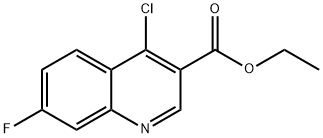 4-Chloro-7-fluoroquinoline-3-carboxylic acid ethyl ester Struktur