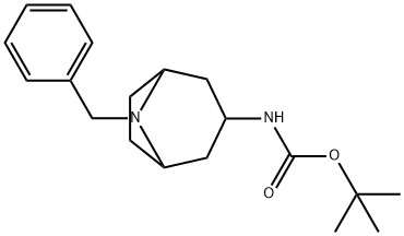 tert-Butyl8-benzyl-8-aza-bicyclo[3.2.1]octan-3-ylcarbamate Struktur