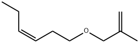 3-Hexene, 1-((2-methyl-2-propenyl)oxy)-, (3Z)- Struktur