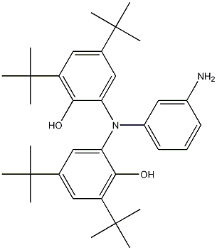 N,N-bis(3,5-di-tert-butyl-2-hydroxyphenyl)-1,3-phenylenediamine Struktur