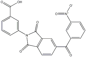 3-(5-(3-nitrobenzoyl)-1,3-dioxoisoindolin-2-yl)benzoic acid Struktur