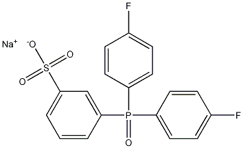 3-[Bis(4-fluorophenyl)phosphinyl]benzenesulfonic acid sodium salt Struktur