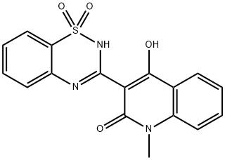 3-(1,1-dioxido-2H-1,2,4-benzothiadiazin-3-yl)-4-hydroxy-1-methyl-2(1H)-quinolinone Struktur