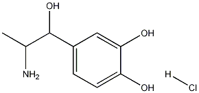 Benzyl alcohol, alpha-(1-aminoethyl)-3,4-dihydroxy-, hydrochloride Struktur