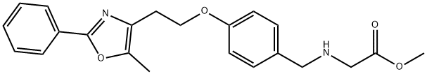 N-[[4-[2-(5-Methyl-2-phenyl-4-oxazolyl)ethoxy]phenyl]methyl]glycine Methyl Ester Struktur