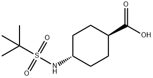 (1r,4r)-4-(1,1-dimethylethylsulfonamido)cyclohexanecarboxylic acid Struktur