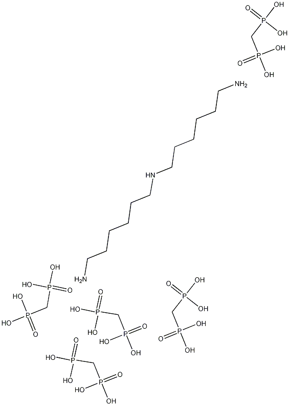 Bis(hexamethylene)triaminepenta(methylenephosphonic acid) Struktur