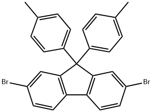 2,7-Dibromo-9,9-bis(4-methylphenyl)-9H-fluorene Struktur