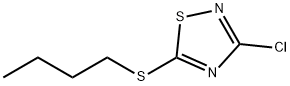 5-(butylthio)-3-chloro-1,2,4-thiadiazole Struktur