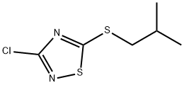 3-chloro-5-(isobutylthio)-1,2,4-thiadiazole Struktur