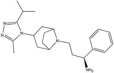 (1S)-3-[3-(3-Isopropyl-5-methyl-4H-1,2,4-triazol-4-yl)-exo-8-azabicyclo[3.2.1]oct-8-yl]-1-phenyl-1-propanamine